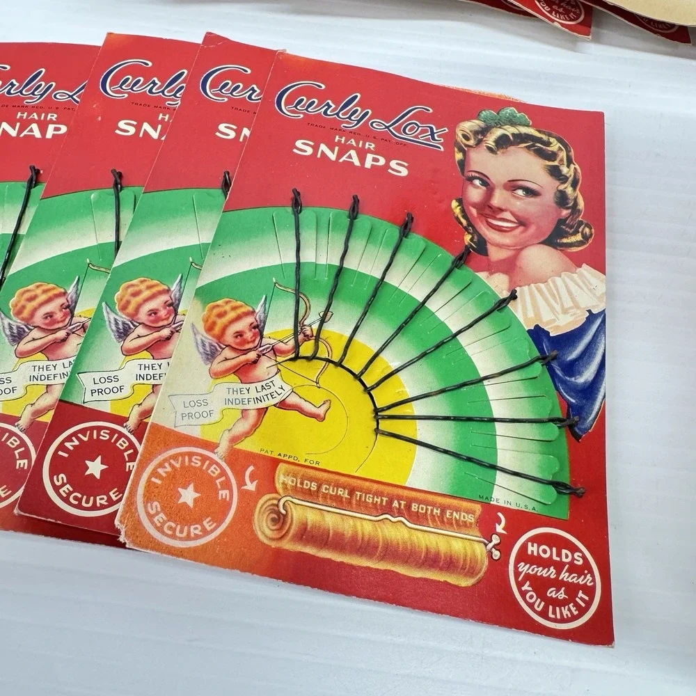 17 Packs Curly Lox Hair Snaps Vintage Accessories Invisible Secure Decor Prop
